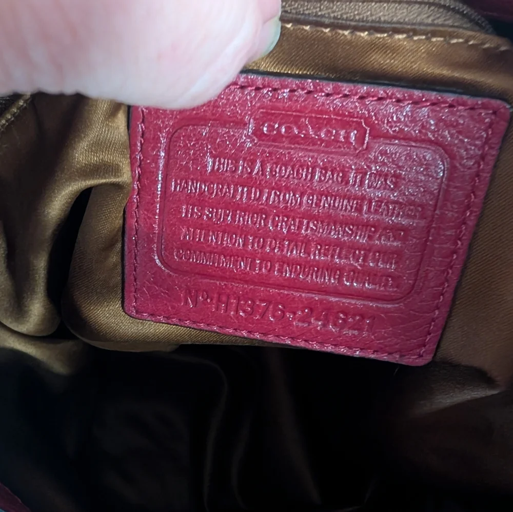 Coach Bag Madison Phoebe Cranberry Red Leather Shoulder Hobo H24621 From 2013